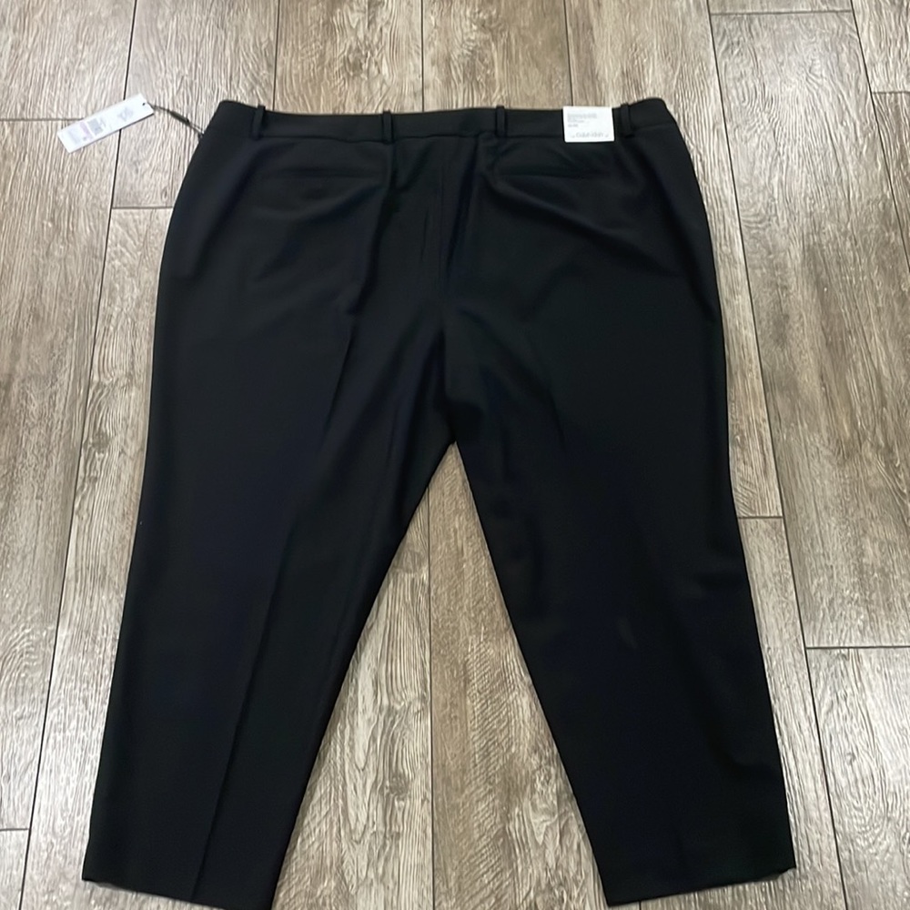 ❌❌SOLD❌❌Calvin Klein Black Plus Size Solid Straight Leg Pants - Picture 4 of 8
